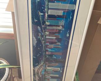 Chicago skyline print with authenticity letter