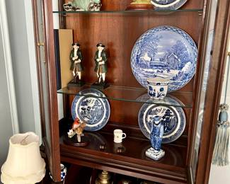 Ethan Allen secretary, cast iron bookends, vintage ink wells and more!
