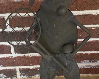 Dog with tennis raquet