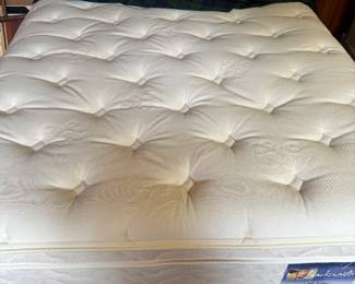 pillow top mattress, box spring and frame