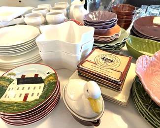 Huge collection of serving dishes