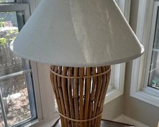 Mid-Century+ bamboo table lamp