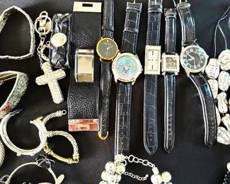 Fashion watches and costume jewelry