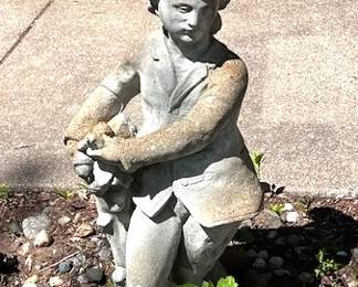 28" tall x 13"wide cement outdoor figure