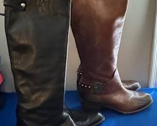 Stuart Weitzman boots and Vince Camuto leather boots