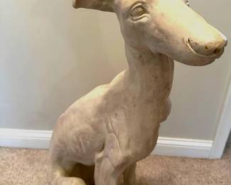 Large fiberstone Greyhound, 35"tall 