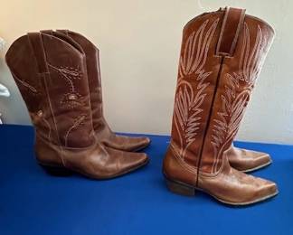 Right side boot is Steve Madden Lonestar cowboy boots