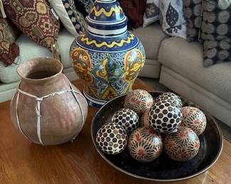 Carpet balls, Mexican pottery 