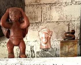 Faux pre-Columbian pottery figure, 