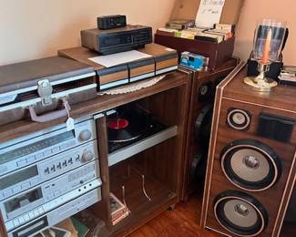 VINTAGE PILOT Stereo System, Includes Speakers, Turntable, etc