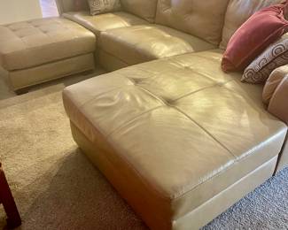 Fabulous leather sectional couch 