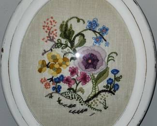 Various vintage needle point 