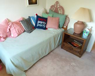 Twin bed and nightstand