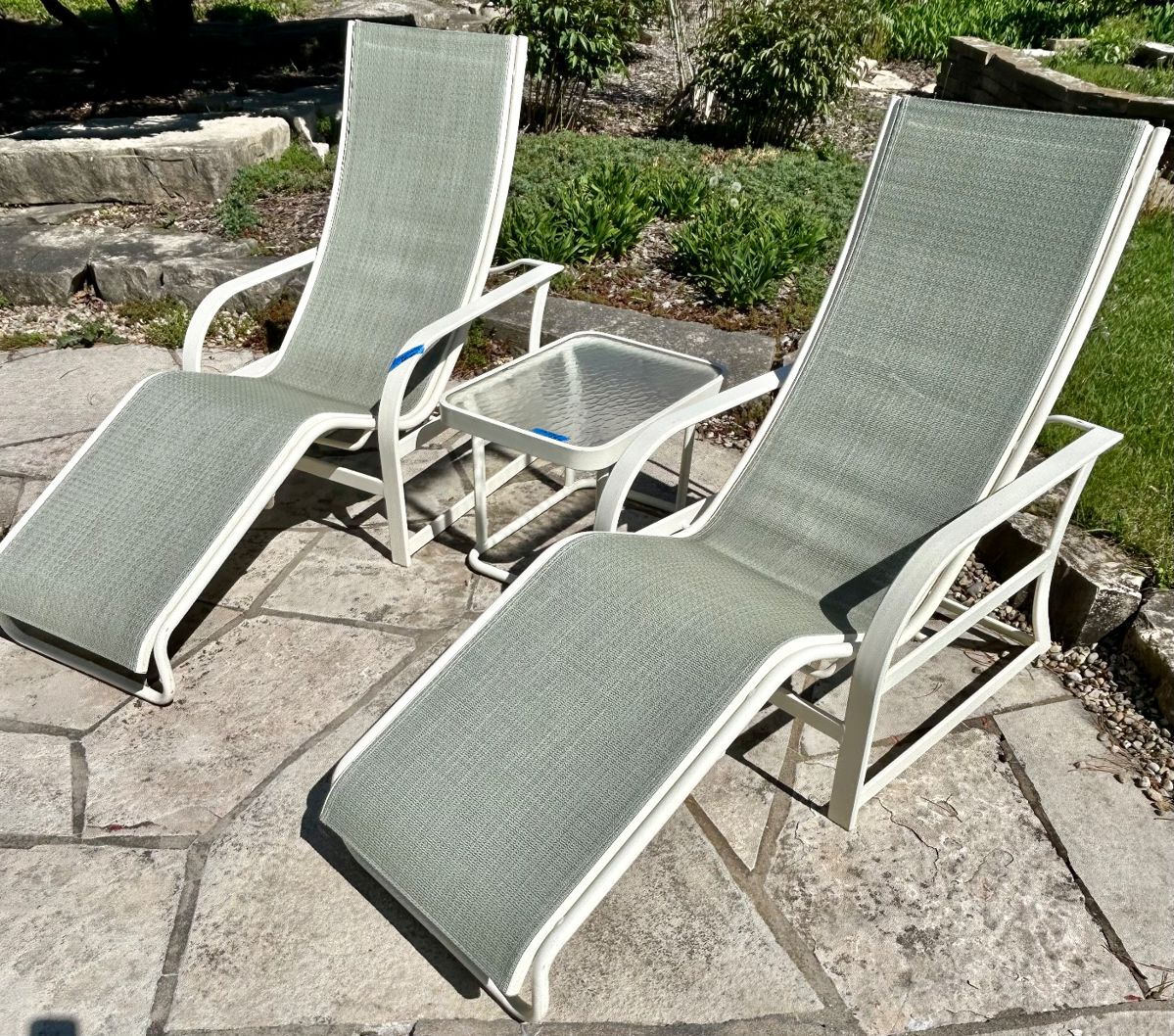 Winston Outdoor Furniture - 
4 chaise lounge chairs available $250ea
(New $$1700ea)