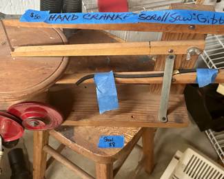 Gibbs hand crank scroll saw $50