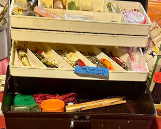 Tacklebox with fishing items