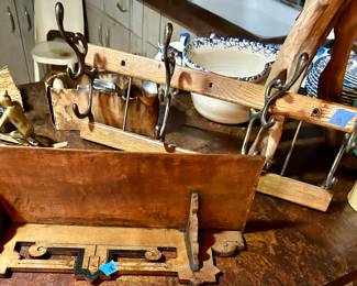 Vintage 4 multi hook wood base wall coat/hat rack $45
Eastlake style small wood shelf $18