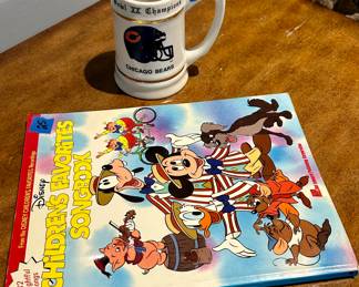 Chicago Bears super bowl 20 Champions mug $20
Original Disney songbook $25
