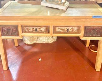 Oriental w/ carved drawers 
46w x 16d x 29”h $115