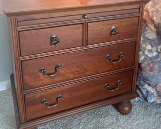 Walter E Smith side table with drawers & pullout work surface 26x18x27”h
Worn on front corners $135