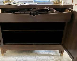 Baker Buffet Cabinet with lined silver drawer 40w x 19d x 32”h $300