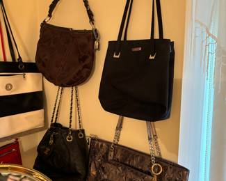 Michael Kors, Gucci, Coach, and other purses