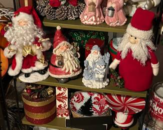 Christmas, mid century modern 5 tier shelf