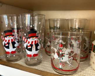 Vintage Christmas glasses 