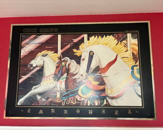 Carousel hors framed art