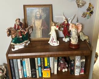 Book case, angels, religious picture