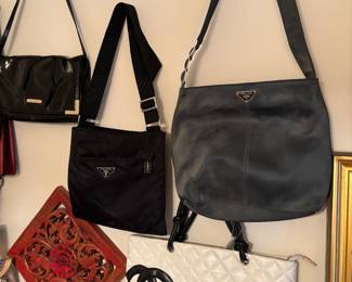 Coach and Prada purses 