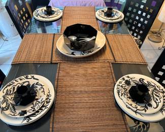 Matched set of dinnerware 