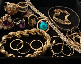 Jewelry, rings, earrings, cartier, stunning ruby / gold tennis bracelet