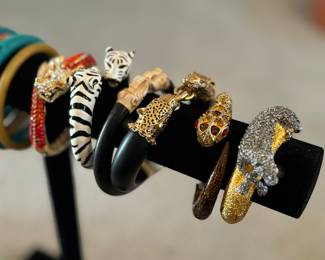Panther, snake, leopard, tiger, bangle bracelets