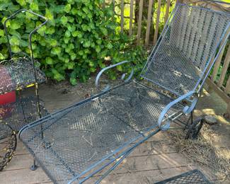 Wrought iron lounger 