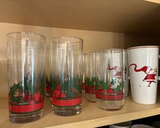 Vintage Christmas glasses 