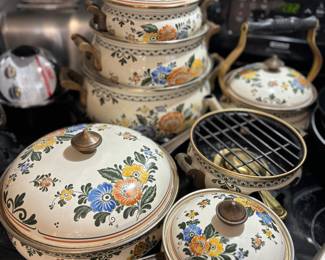 Vintage Asta enamelware sold as a set or individually