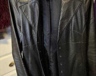 Leather coat