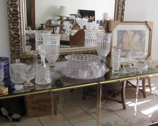 Angela mirrored buffet with crystal