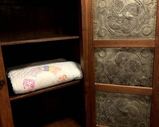Gorgeous Antique Pressed Tin Pie Safe....this piece is so beautiful.  