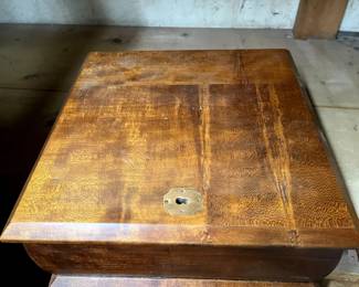 Solid wooden antique box...lovely for many uses