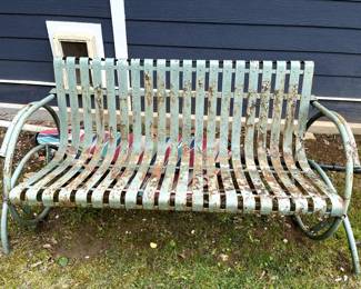 Antique glider...just needs some TLC!  Awesome piece!