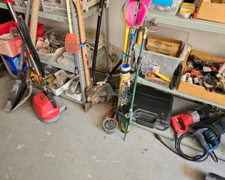 Garage - Tools, Gun safe, tool chest, garden tools, hand tools, sockets, washer and dryer