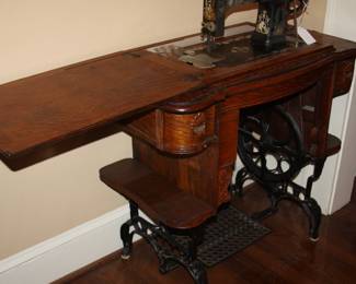 Antique WHITE treadle sewing machine