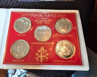 Vatican coins and stamps