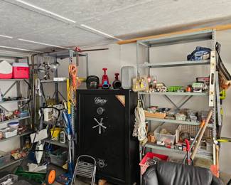 Garage - Tools, Gun safe, tool chest, garden tools, hand tools, sockets, washer and dryer