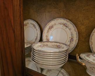 large set of Noritaki "Naomi" china set