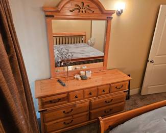 Queen-size bedroom furniture - Bed, dresser and night stand