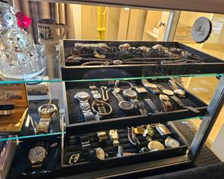 Men's wristwatches, Ladies Benrus 14k watch, costume jewelry