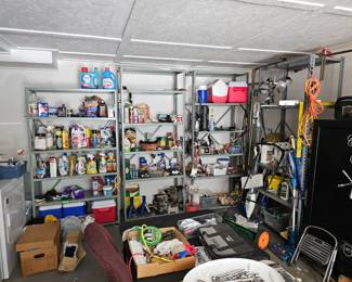 Garage - Tools, Gun safe, tool chest, garden tools, hand tools, sockets, washer and dryer